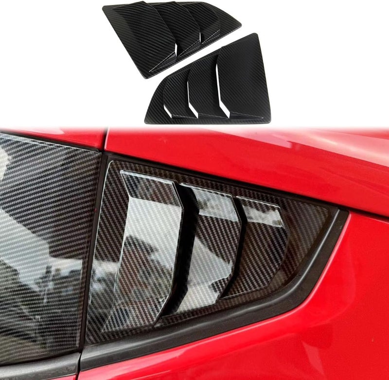Fewshaw Carbon Fiber Style Side Window Louvers Air Vent Shades Cover Blinds for Nissan 370Z - Image 1